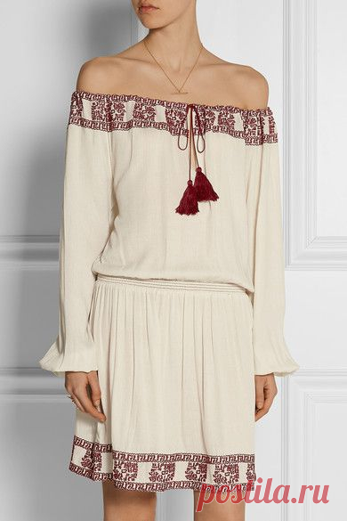 Talitha | Embroidered woven cotton mini dress | NET-A-PORTER.COM