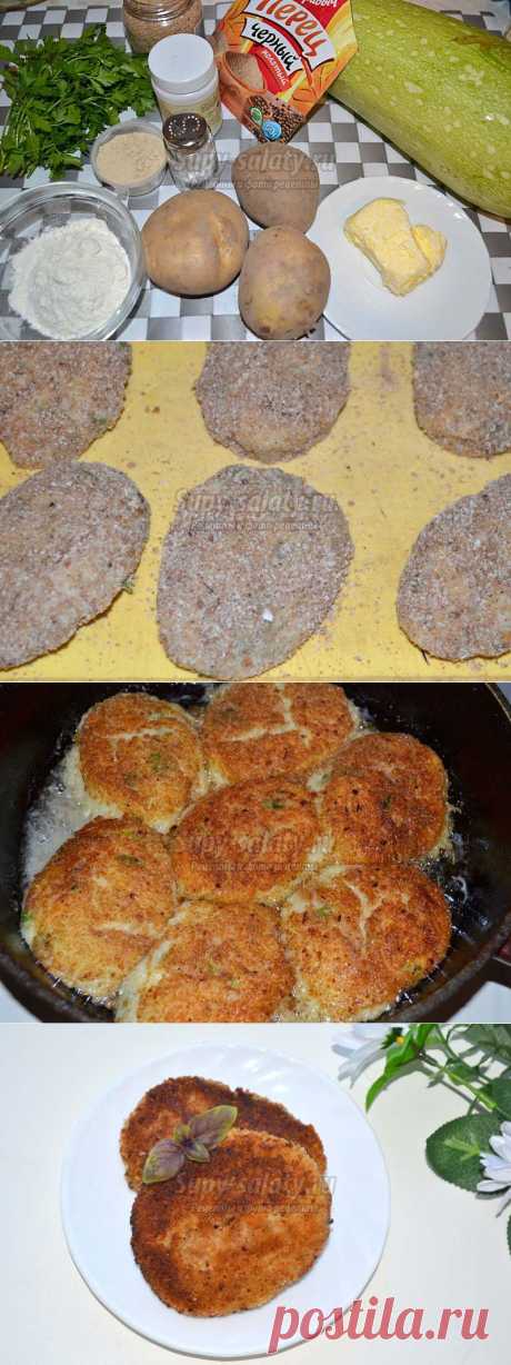 Сочные котлеты из кабачков и картофеля. Рецепт с фото