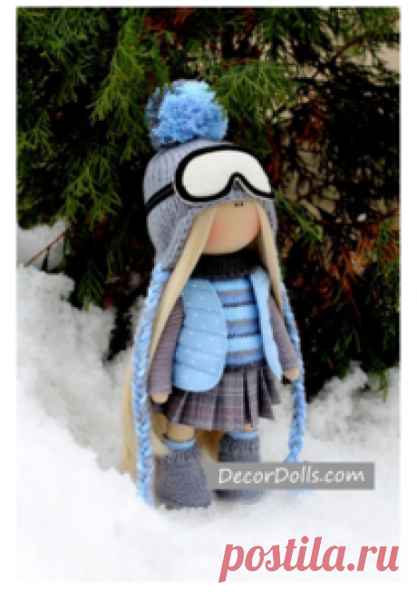 Muñecas Bambole Doll, Puppen Tilda Doll, Winter Doll Handmade, Cloth T – Decor Dolls