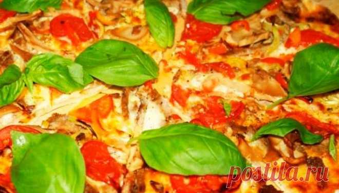 Пицца с шампиньонами и сыром | Fresh-Recipes
