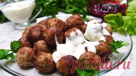 Ваши родные Вас зацелуют за эти невероятные по вкусу фрикадельки + 2 соуса