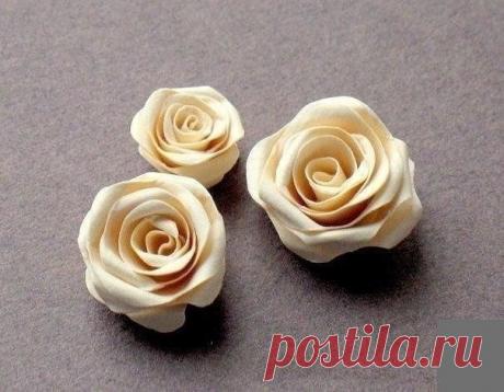 Объемные розы из бумаги для открыток.