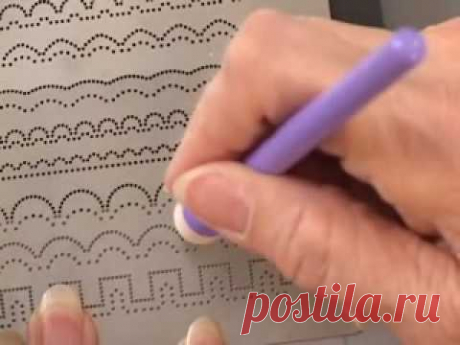Видео мастер-класс по пергамано: Прокалывание с помощью трафарета