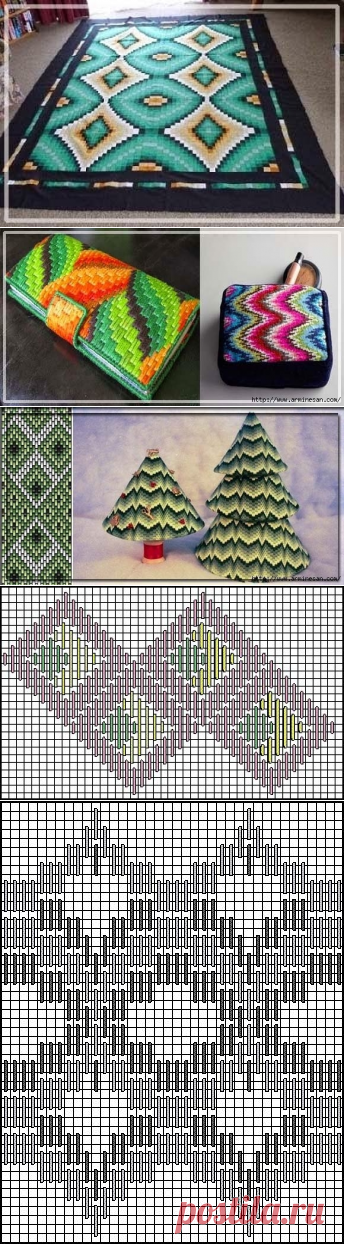 Вышивка барджелло. Необыкновенные факельные узоры+схемы