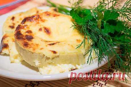 Кабачки с творогом в духовке   -