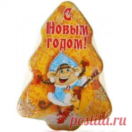 Полотенце-ёлочка сувенирное, прессованное, Обезьянка-снегурочка, 26*50 см.