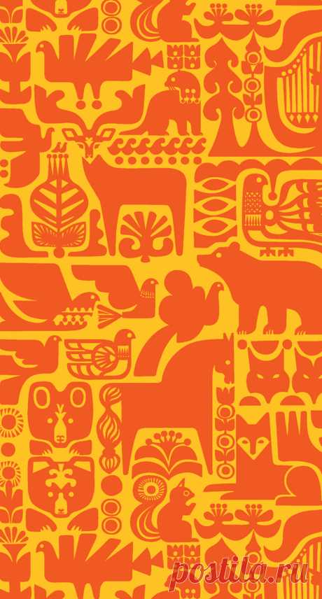 マリメッコ/動物2 Marimekko iPhone Wallpaper