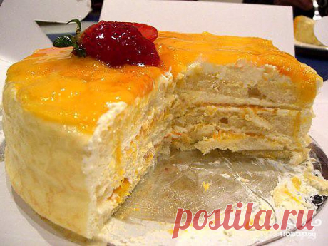 Торт с манго - пошаговый кулинарный рецепт на Повар.ру