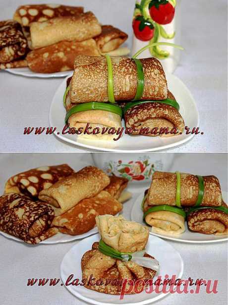 Дрожжевые блины по ГОСТу с мясной начинкой | Любимые рецепты
