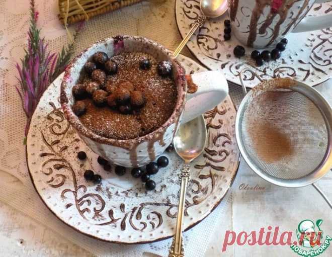 Бисквитный шоколадный кекс из СВЧ – кулинарный рецепт