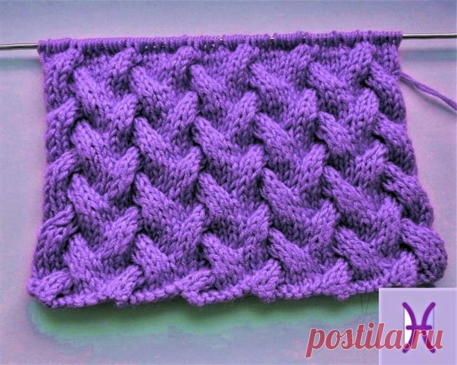Эффектные объемные узоры для вязания спицами со схемами и описанием | Ручная работа | Яндекс Дзен