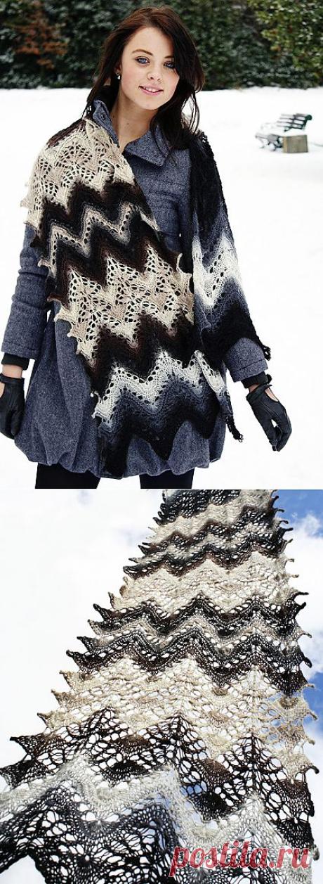 Fleece lace shawl: Knitty Winter 2011