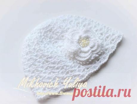 Вяжем ажурную шапочку крючком - Ярмарка Мастеров - ручная работа, handmade