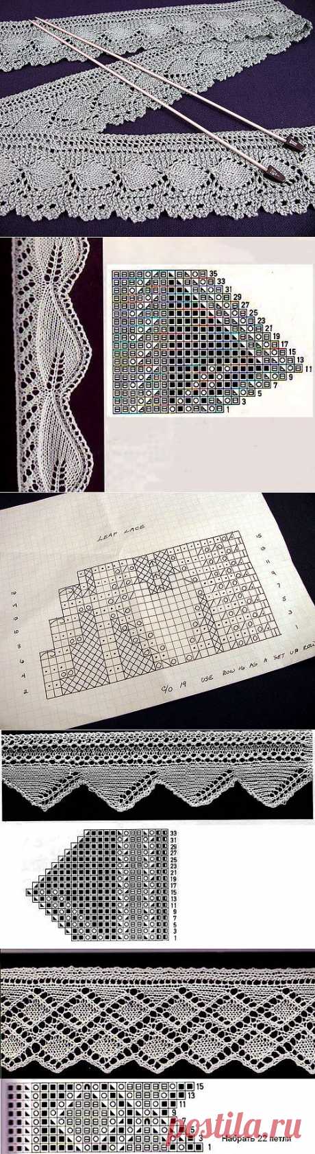 КАЙМА ЛИСТЬЯ - ОЧЕНЬ МНОГО СХЕМ,УЗОРОВ И МАСТЕР КЛАССОВ.