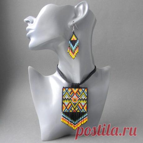 красочные этнические украшения из бисера от Anabel