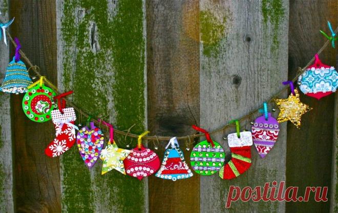 Новогодние гирлянды своими руками. Мастер-класс