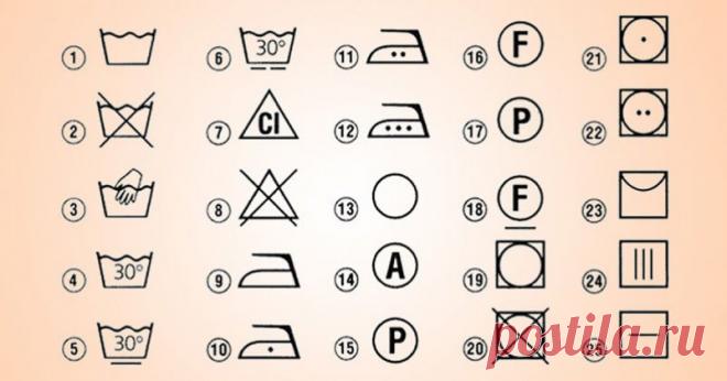 Значки на ярлыках одежды: расшифровка символов, обозначения, советы по уходу и стирке . Милая Я
