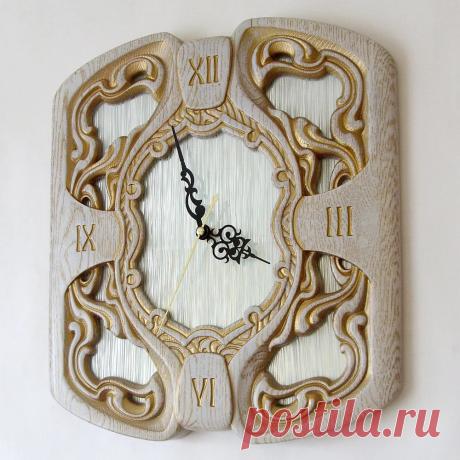 Купить настенные часы из белого дерева от KancyrevDecoration | Mellroot