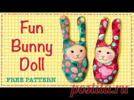 Easy sew bunny Kawaii style || FREE PATTERN || Full tutorial with Lisa Pay - YouTube