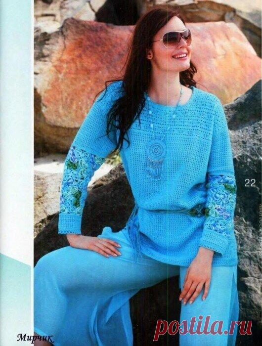 Провожаем лето красиво! Топы, туники, кардиганы, жакеты. Крючок. Схемы. | Вязаный Смак | Дзен
