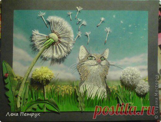 Кот в одуванчиках | Страна Мастеров
