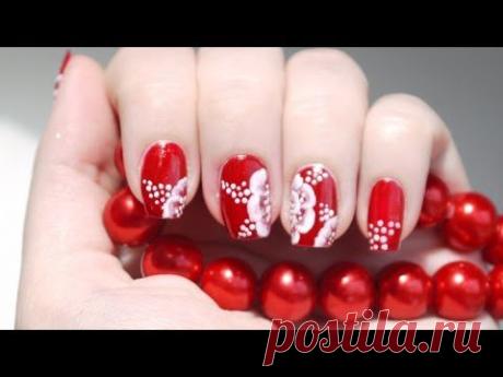 Два варианта китайской росписи на ногтях.