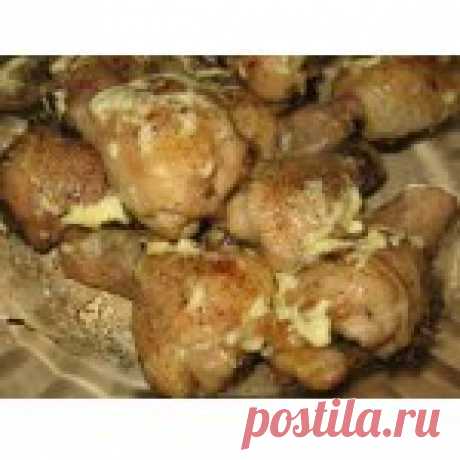 Куриные ножки, фаршированные грибами и сыром Кулинарный рецепт