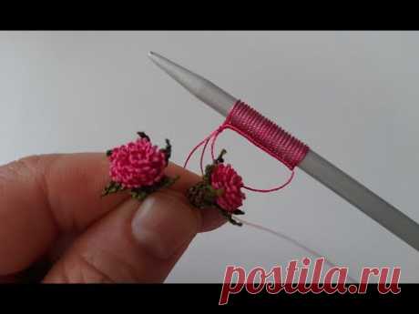 Needle Lace Rose Making..(İğne Oyası Gül  Yapımı)