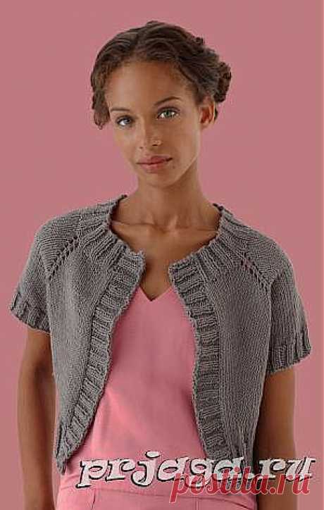 Болеро реглан спицами