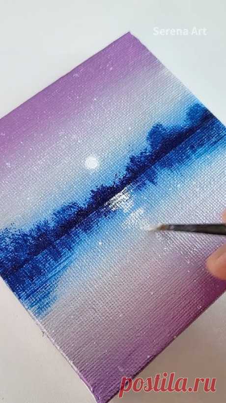 💜+💙+💜 #painting #acrylicpainting #art