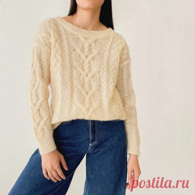 Вяжем косы и араны. Модели спицами с несложными, но эффектными переплетениями | Вяжем вместе! | Дзен