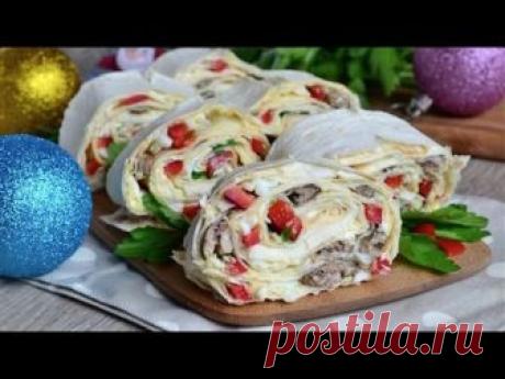 Рулет из лаваша на Новый Год