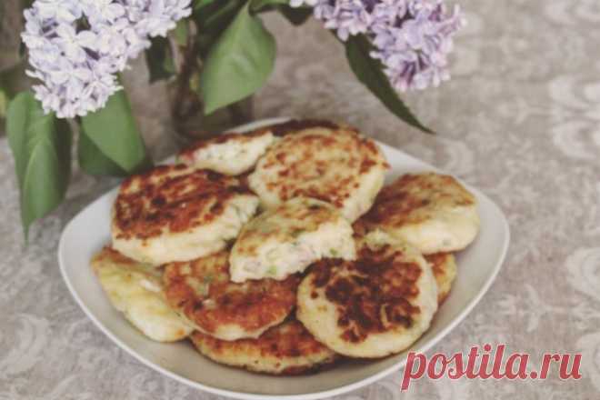 ​Оладушки с ветчиной и сыром