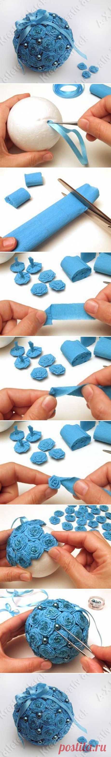 DIY Crepe Paper Flower Ball - Inspiring picture on Joyzz.com