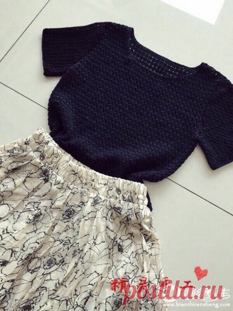 #вязаная_блуза@modnoe.vyazanie
Блуза. Схема.