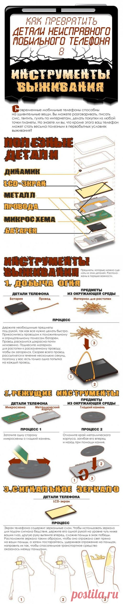 Полезные советы...Как выжить с помощью мобильного телефона