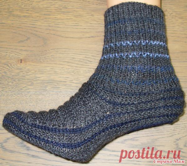 Серо-синие носки для мужа (спецзаказ от Санты) - Вязание - Страна Мам