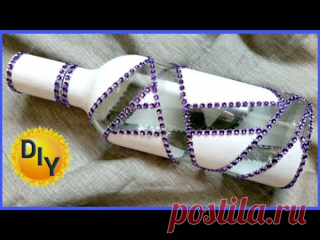 Декор бутылки. DIY/рукоделие.