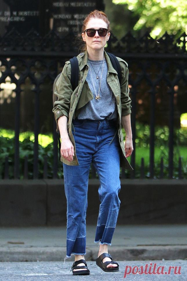 Джулианна Мур в Нью-Йорке