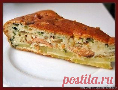 Рыбный заливной пирог