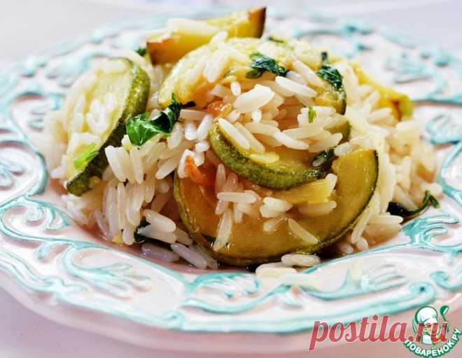Рис с кабачками, копченым сыром и мятой – кулинарный рецепт