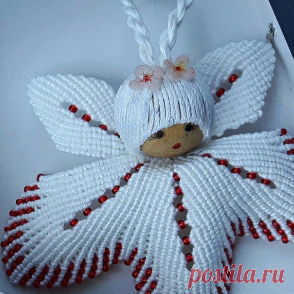 Ангелочек, техника макраме. Автор - Margherita Viggiano (Италия)
#макраме #плетение