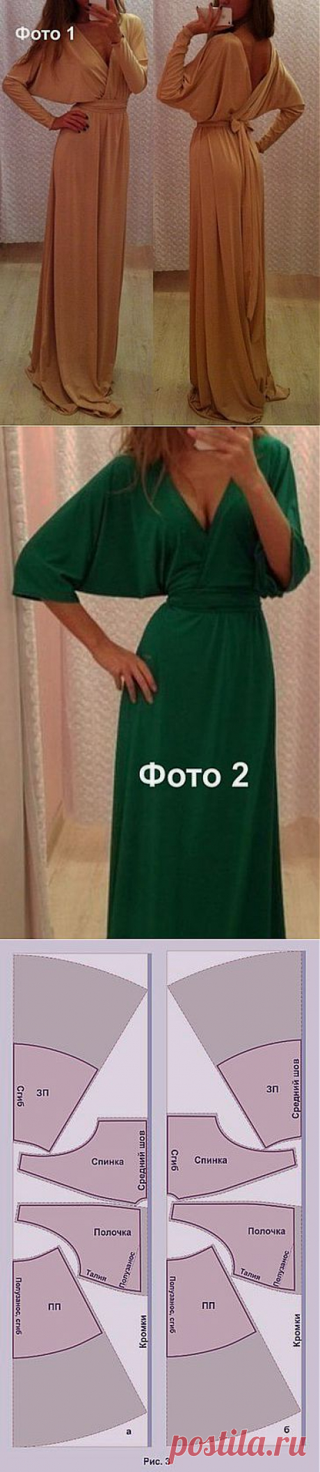 Выкройка платья &quot;летучая мышь&quot; | Умелые ручки