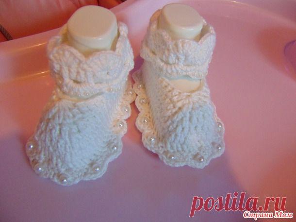 Пинетки для новорожденной