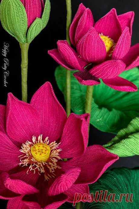 Lotus Flower pattern by Happy Patty Crochet