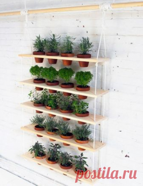 Вертикальная полка для цветов — Сделай сам, идеи для творчества - DIY Ideas