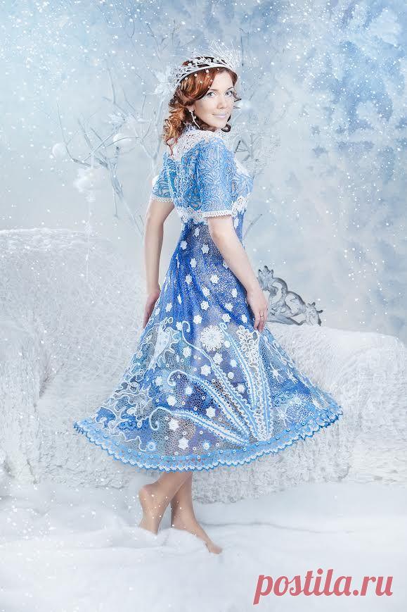 Связанное крючком платье «Зимушка» | Zoya Woolwitch