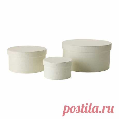 КВАРНВИК Набор коробок,3шт - -, белый - IKEA