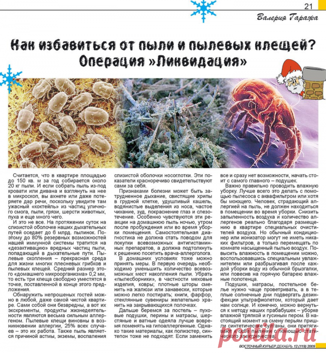 Как избавиться от пыли и пылевых клещей