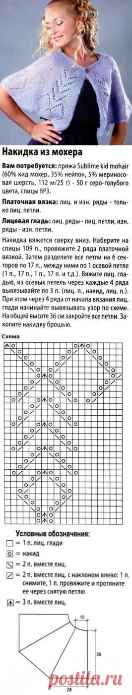 Вязаная накидка